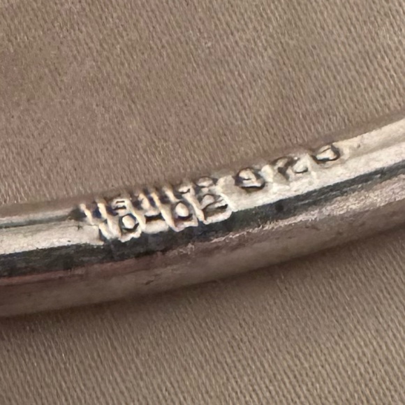 Vintage Taxco Sterling Silver 925 Choker Necklace Torque Wire Collar Mexico - Picture 3 of 3